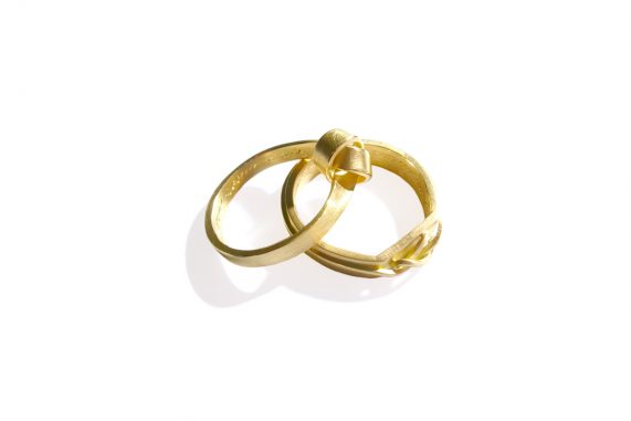 WeddingRing_Knot_YG.750°°°