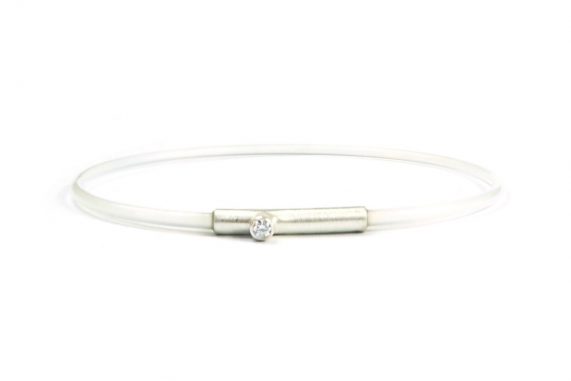 Bracelet_Tube.Nylon_Diamond.0,04ct_Silver.925°°°_1