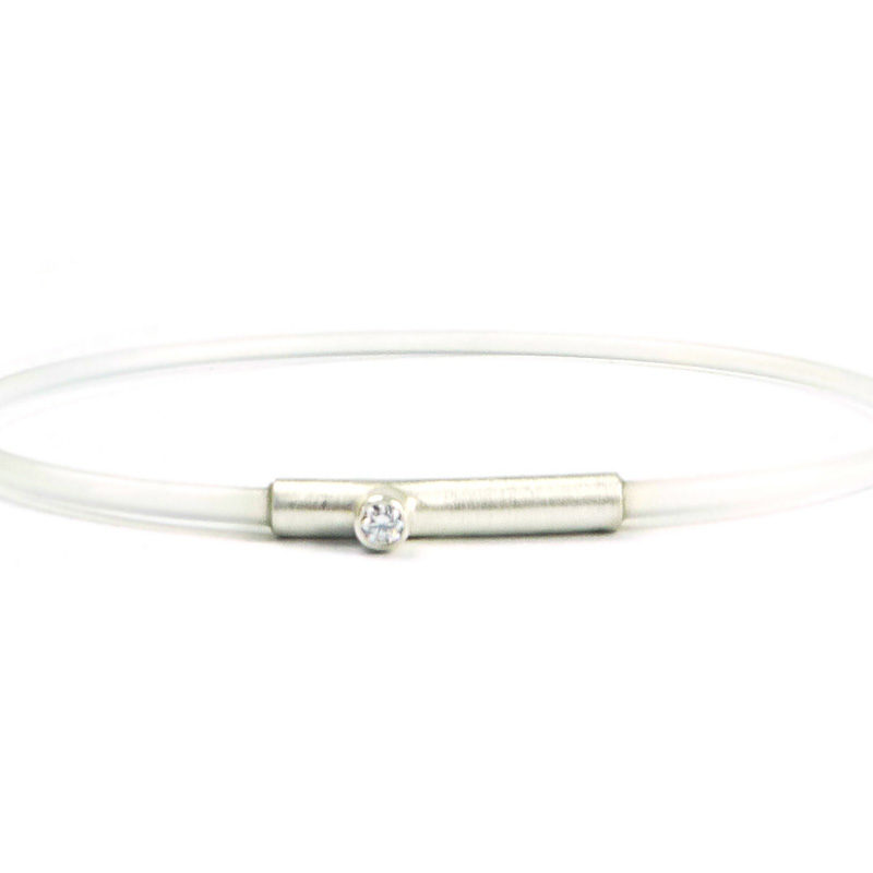 Bracelet_Tube.Nylon_Diamond.0,04ct_Silver.925°°°_1