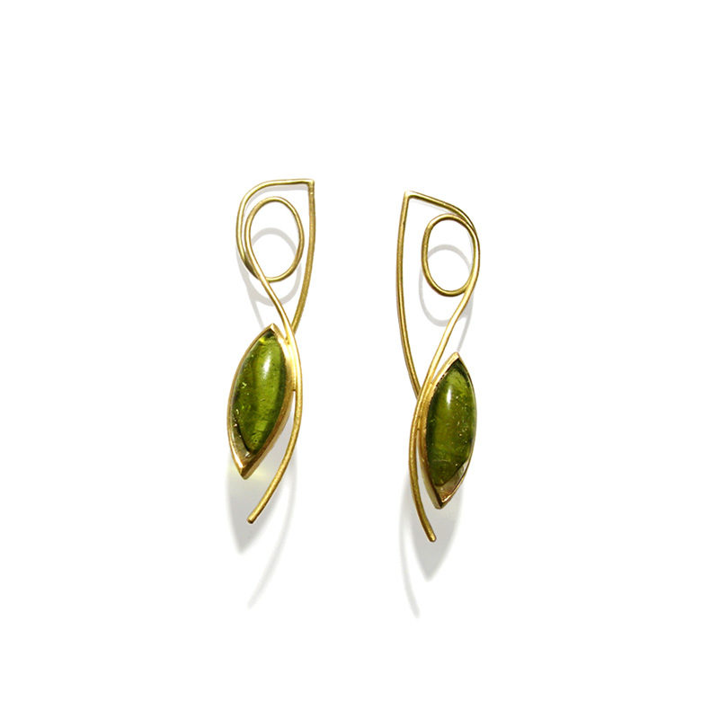 Earring_Tendril_Turmalina_YG.750°°°