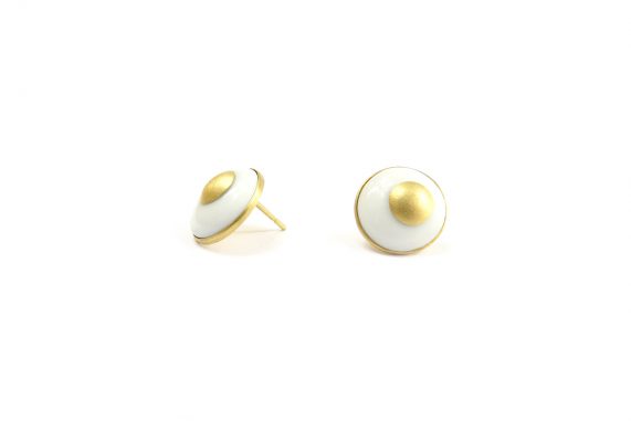 Earring_Voltage_Porcelain_YG.750°°°