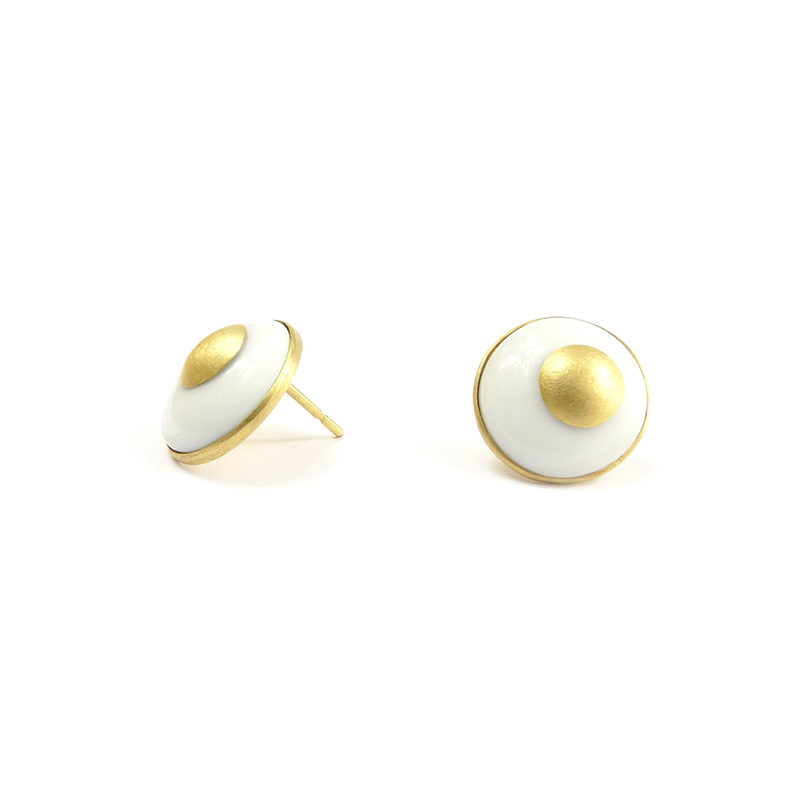 Earring_Voltage_Porcelain_YG.750°°°
