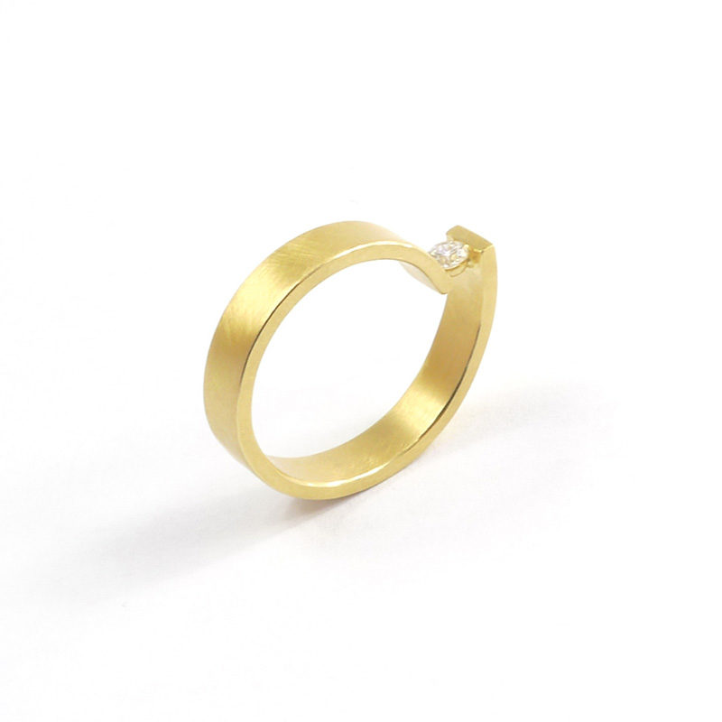 Ring_Looping_Diamond.0.12ct_YG.750°°°_2